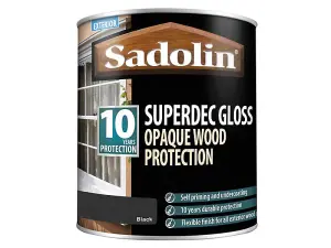 Sadolin Superdec Opaque Wood Protection Black Gloss 1 litre