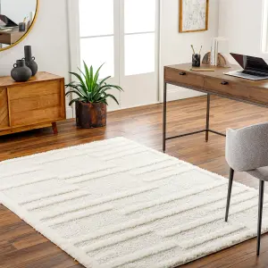 BAHRANI Modern Shaggy Area Rug 160 x 213 cm