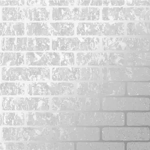 Superfresco Milan Grey Silver effect Brick Smooth Wallpaper