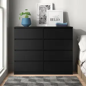 Braunstein 8 Drawer Chest Of Drawers Black