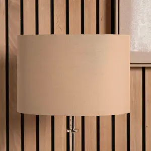 30cm Taupe Oval Poly Cotton Lampshade