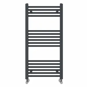 Right Radiators 1000x500 mm Straight Heated Towel Rail Radiator Bathroom Ladder Warmer Anthracite