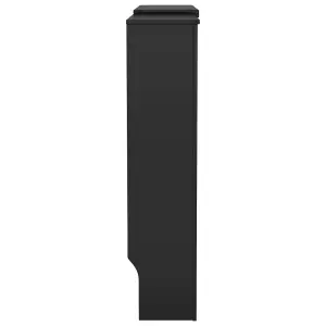 Berkfield MDF Radiator Cover Black 205 cm