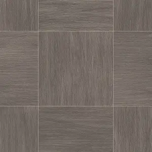 Grey Modern Tile Effect Anti-Slip Vinyl Flooring for Home, Shops, Offices, 2.6mm Thick Vinyl Sheet-1m(3'3") X 3m(9'9")-3m²