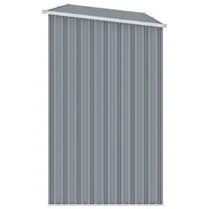 Peace Garden Firewood Shed 245x98x159 cm Galvanised Steel Grey