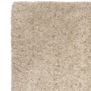 Beige Luxurious , Modern , Plain , Shaggy Easy to Clean Rug for Living Room, Bedroom - 160cm X 230cm