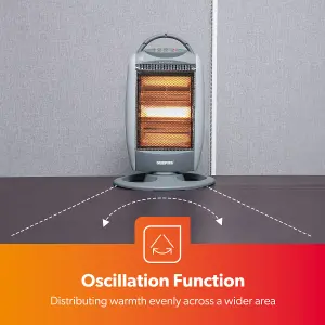 Geepas Electric Halogen Heater 3 Bar Settings