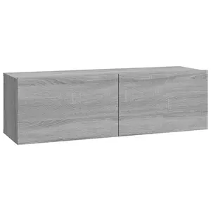 Berkfield Wall TV Cabinets 4 pcs Grey Sonoma 100x30x30 cm