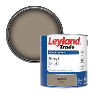 Leyland Trade Vinyl Matt Walls & Ceilings Emulsion Paint Rapid Rock (PPG15-19) 2.5L