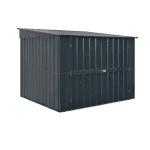 6 x 6 Pent Metal Bike Store / Garden Shed - Anthracite Grey (6ft x 6ft / 6' x 6' / 2.1m x 2.0m)