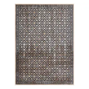 Carpet Wool NAIN Ornament 1183/51033 navy / beige  240x340 cm