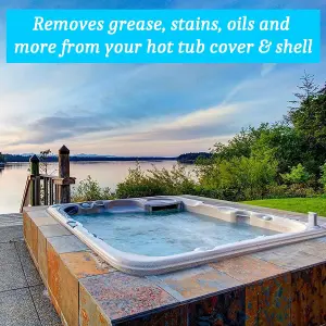 Homefront Hot Tub Surface Cleaner Removes Dirt Grime Waterlines & More From Spa Shells Covers & Jets 5L