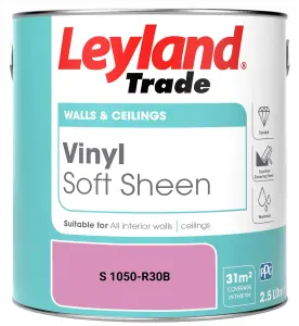 Leyland Trade Vinyl Soft Sheen Walls & Ceilings Emulsion Paint (S 1050-R30B) - 2.5L