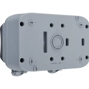 Masterplug Waterproof 13A Mains-powered RCBO protected outdoor socket