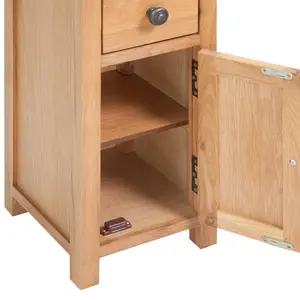 Berkfield Corner Cabinet 26x26x94 cm Solid Oak Wood