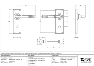 From The Anvil Aged Bronze Reeded Lever Bathroom Set