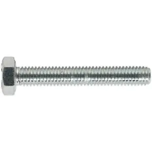 50 Pack M6 x 40mm Grade 8.8 Zinc Setscrews - Fully Threaded DIN 933