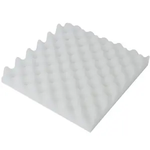 12PCS Acoustic Foam High-Density Flame-Retardant Soundproof Foam Panels 30x30x4cm White