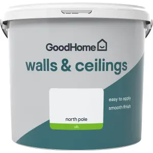 GoodHome Walls & ceilings North pole Silk Emulsion paint, 5L