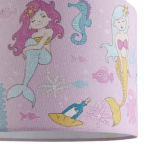 Printed Multicolour Mermaid Light shade (D)25cm