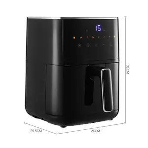 4.7L Air Fryer with Touch Screen Black