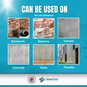 Brick Sealer and Waterproofer, (Smartseal), Water Proofer and Damp Proofer, Breathable, 10 Year Protection, 2 x 5L