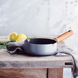 GreenPan Mayflower Pro Non-Stick Saucepan with Pouring Spouts Charcoal Grey