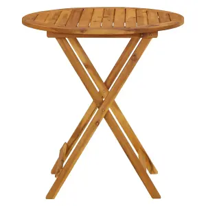 Berkfield Folding Garden Table 70 cm Solid Acacia Wood