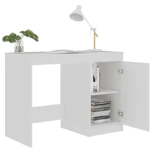 Berkfield Desk White 100x50x76 cm Engineered Wood