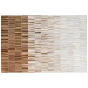 Cowhide Area Rug 160 x 230 cm Beige YAGDA