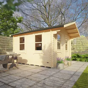 8ft x 12ft (2350mm x 3550mm) Horsforth "The Augusta" 28mm Log Cabin With 2 Opening Windows