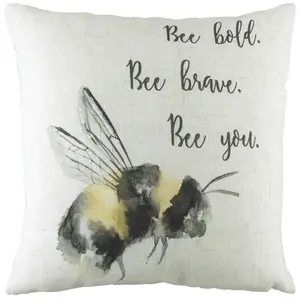 Evans Lichfield Bee You Printed Feather Rich Cushion