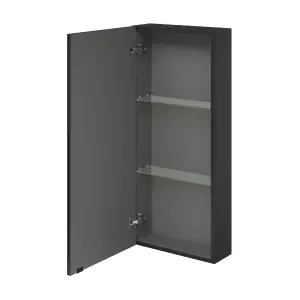 GoodHome Imandra Matt Black Single Wall cabinet (W)400mm (H)900mm