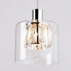 Multi Light Ceiling Pendant 12 Bulb Chrome & Crystal Chandelier Height Drop Lamp