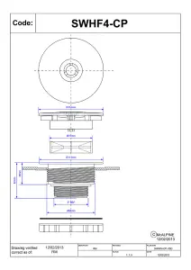 McAlpine SWHF4-CP High Flow Shower Waste 110mm Chrome Plated Plastic Flange x 56mm Tail