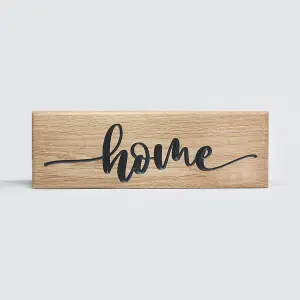 Peak Heritage Engraved Oak Sign 30cm - Home