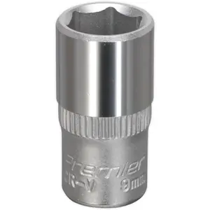 9mm Chrome Vanadium Drive Socket - 1/4 Inch Square Drive Forged Steel Tool