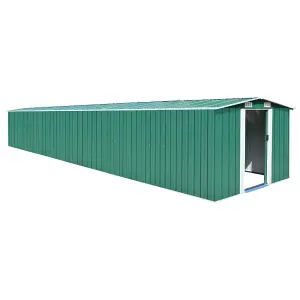 Berkfield Garden Shed Green 257x779x181 cm Galvanised steel