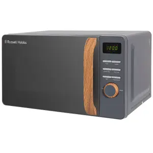 Russell Hobbs Scandi Microwave 17 Litre 700W Matt Grey Wood Effect Digital RHMD714G-N