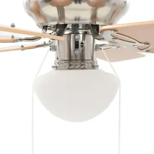 Syliva 82cm Ceiling Fan with Light Kit Light Brown