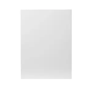 GoodHome Stevia Gloss white Slab Tall appliance Cabinet door (W)600mm (H)806mm (T)18mm