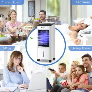 Costway 3-in-1 Portable Evaporative Cooler Fan Humidifier w/  7L Water Tank