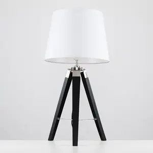 Bella Vista Wood Tripod Lamp White