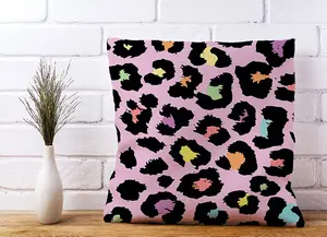 Pink Leopard Print Cushions 45cm x 45cm