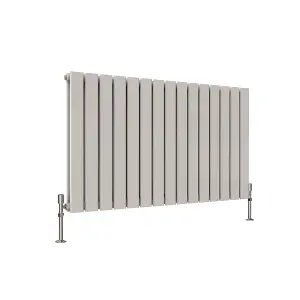 Horizontal White Double Flat Panel Radiator (H) 600 mm x (W) 1020 mm, 5060 BTU.