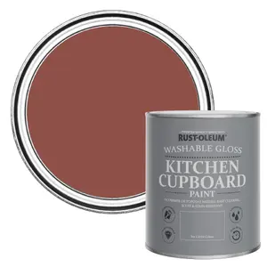 Rust-Oleum Fire Brick Gloss Kitchen Cupboard Paint 750ml