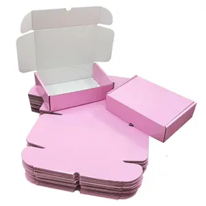 10 x Shiny Pink (6" x 4" x 1.5") Coloured Cardboard Postal Shipping Mailing Die Cut Boxes