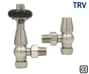 York Thermostatic Radiator Valves - Satin Nickel