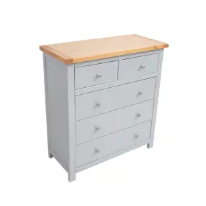 Argenta 5 Drawer Chest of Drawers Chrome Knob