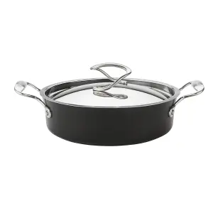 Circulon Style Black Round Steel Non-Stick Induction Saute Frying Pan 27cm